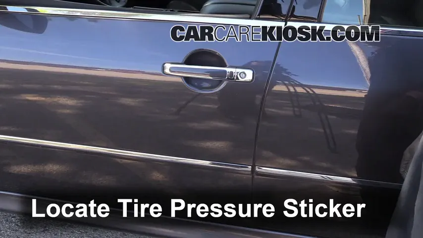 2008 Infiniti M35 X 3.5L V6 Tires & Wheels Check Tire Pressure